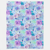 Blumenwirbel Fleecedecke (Vorderseite)