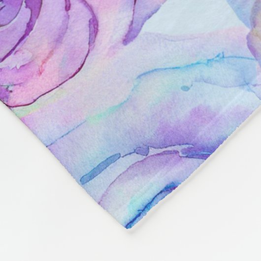 Blumenwirbel Fleecedecke (Ecke)