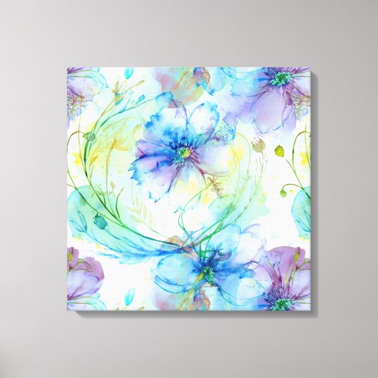 Blumenwirbel Leinwanddruck (Vorderseite)
