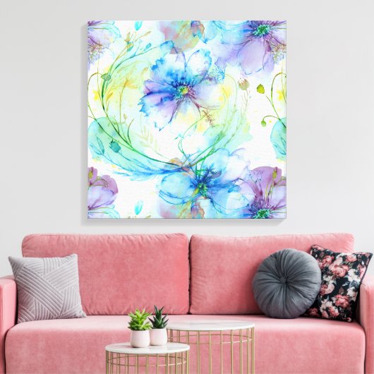 Blumenwirbel Leinwanddruck (Insitu (Wohnzimmer))