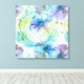 Blumenwirbel Leinwanddruck (Insitu (Holzboden))