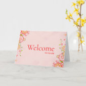 Blumenwirbel mit Begrüßung Karte (Gelbe Blume)