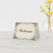 Blumenwirbel mit Begrüßung Karte (Gelbe Blume)