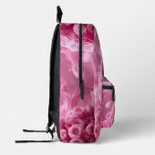 Blumenwirbel Rosa Rucksack – Personalisierter Text (Links)
