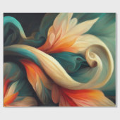 Blumenwirl Design DekoPage Kunstmalerei Geschenkpapier (Flach)