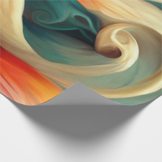 Blumenwirl Design DekoPage Kunstmalerei Geschenkpapier (Ecke)