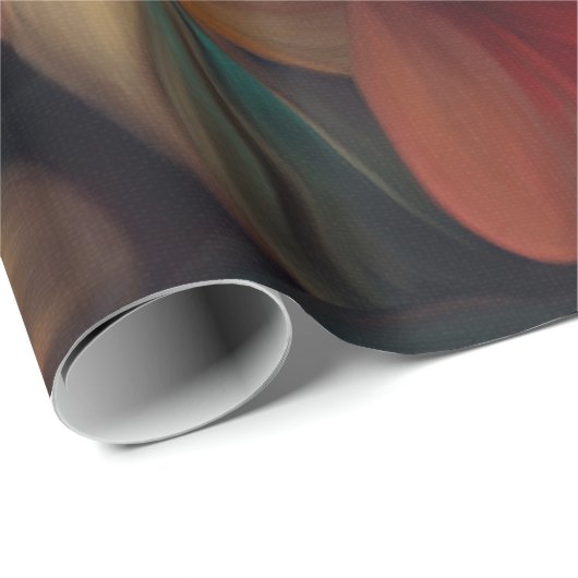 Blumenwirl Design DekoPage Kunstmalerei Geschenkpapier (Rolleneckpunkt)