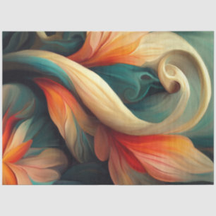 Blumenwirl Design DekoPage Kunstmalerei Seidenpapier