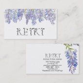 *~* Blumenwisteria-BlumeWatercolor REIKI Visitenkarte (Vorne/Hinten)