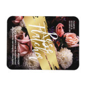 Blumenworkshop Schwarz Gold Magnet (Horizontal)
