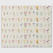 Blumenwrapping Paper Elegant Nature Gift Wrap Geschenkpapier (Flach)