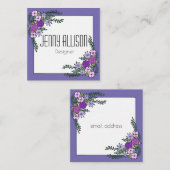 Blumenwreath-Geschäfts-Karte Quadratische Visitenkarte (Vorne/Hinten)