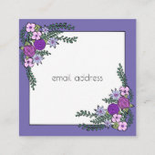 Blumenwreath-Geschäfts-Karte Quadratische Visitenkarte (Rückseite)