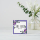 Blumenwreath-Geschäfts-Karte Quadratische Visitenkarte (Stehend Vorderseite)