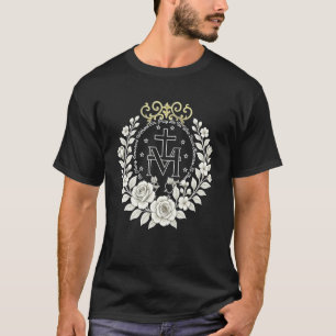 Blumenwundermedaille Marianisch katholische Hingab T-Shirt