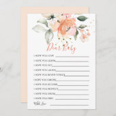 Blumenwünsche für Baby Shower Game Einladung (Vorne/Hinten)