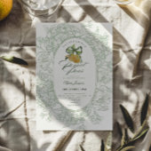 Blumenzäge Grün Perfektes Pair Birnen Brautparty Einladung