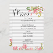 Blumenzange | Garden Party Themenmenü Einladung (Vorne/Hinten)