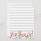 Blumenzange | Garden Party Themenmenü Einladung (Rückseite)