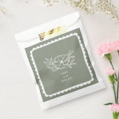 Blumenzange Grüne Botanische Scallope Geschenktütchen (Versiegelt)