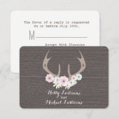 Blumenzange + RSVP-Hochzeit von Stallholz RSVP Karte (Vorne/Hinten)