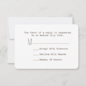 Blumenzange + RSVP-Hochzeit von Stallholz RSVP Karte (Rückseite)