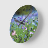 Blumenzange Runde Wanduhr (Winkel)