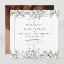 Blumenzange und Lilac Square Foto Hochzeit