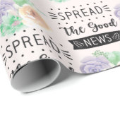 Blumenzapier Geschenkpapier (Rolleneckpunkt)