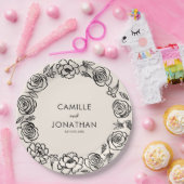 Blumenzapier Pappteller (Party)