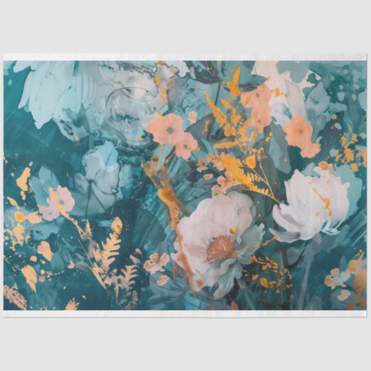 Blumenzapier Seidenpapier (Vorderseite)