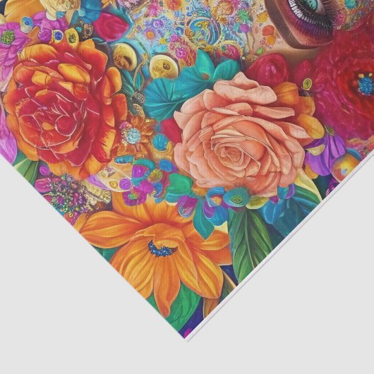 Blumenzapier Seidenpapier (Ausschnitt)