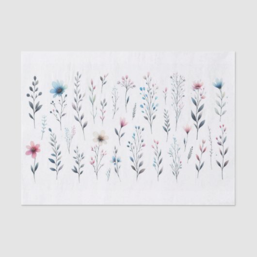 Blumenzapier Seidenpapier (Vorderseite)