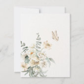 Blumenzarge Wasserfarbe Einladung (Rückseite)