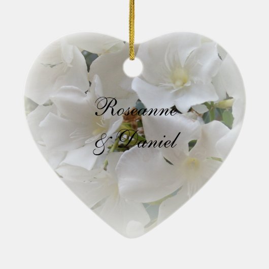 Blumenzarte zum Geburtstag Keramik Ornament (Hinten)