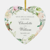 Blumenzarte zum Geburtstag Keramik Ornament (Vorne)