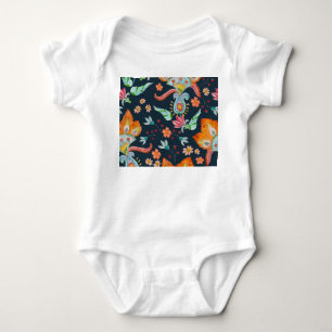 Blumenzauber: Aquarellfarbene Blume Baby Strampler