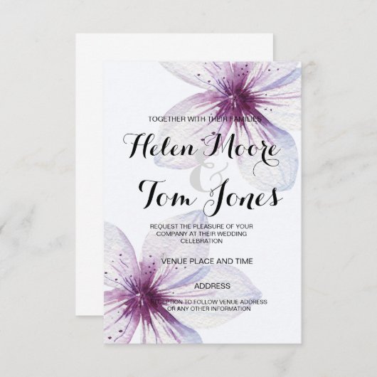 Blumenzauber Einladung (Vorne/Hinten)