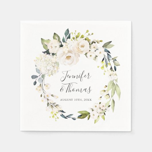 Blumenzauber-Hochzeit Serviette (Vorderseite)