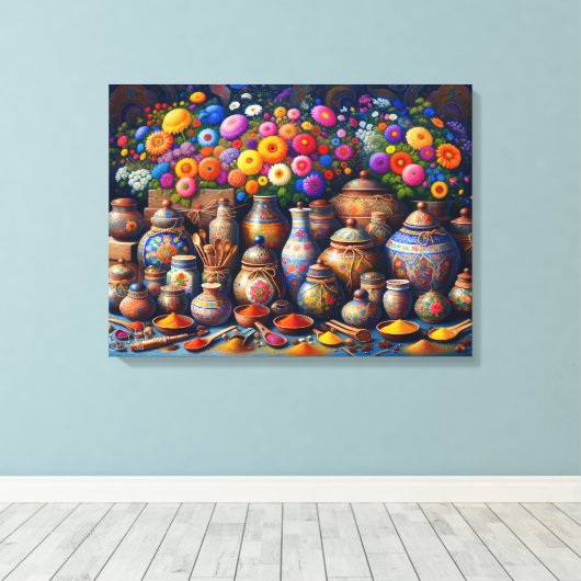 "Blumenzauber" Leinwanddruck (Insitu (Holzboden))