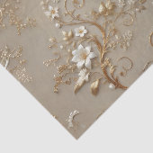 Blumenzauber mit weißer und golfblütiger Decoupage Seidenpapier (Ausschnitt)