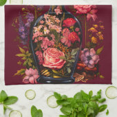 Blumenzaubertränke - Individuelle Name von Hexerei Geschirrtuch (Gefaltet)