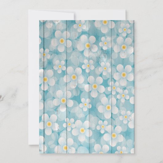 Blumenzaun-Brautparty Einladung (Rückseite)