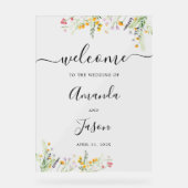 Blumenzehen Begrüßung Akryllisches Zeichen Acrylschild (Vorderseite)