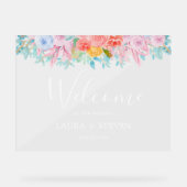 Blumenzehen Begrüßungsschilder Acrylschild (Vorderseite)