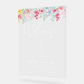 Blumenzehen Begrüßungsschreiben Acrylschild (Winkel)