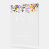 Blumenzehen Begrüßungsschreiben Acrylschild (Winkel)