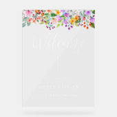 Blumenzehen Begrüßungsschreiben Acrylschild (Vorderseite)