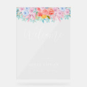 Blumenzehen Begrüßungsschreiben Acrylschild (Vorderseite)