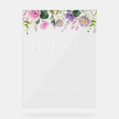 Blumenzehen Begrüßungsschreiben Acrylschild (Vorderseite)